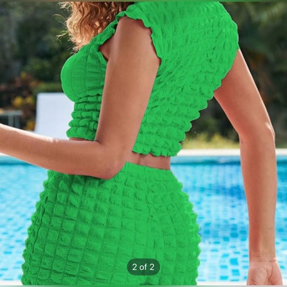 Seersucker Gingham Short Set Medium / 10 • NWOT - Picture 2 of 2